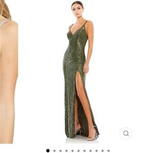 MAC DUGGAL FULLY SEQUINED SCOOP BACK GOWN